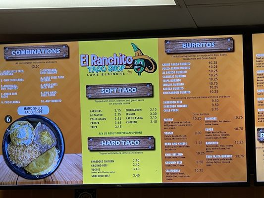 Menu photo 2 El Ranchito Taco Shop Lake Elsinore, CA Menu photo 2 El Ranchito Taco Shop Lake Elsinore, CA