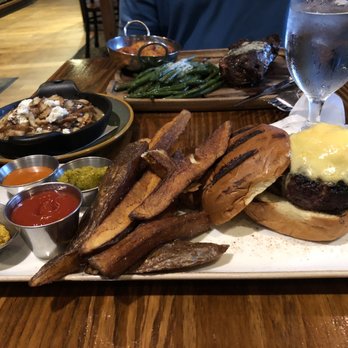 Liquid Assets - Wagyu Burger, 16oz Certified Angus New York Strip, mushrooms with Jack Daniels sauce and blue cheese - American Near Me - Ocean City, Maryland