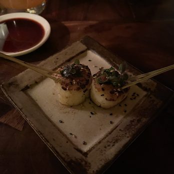 Zuma - Grilled scallops with pickled plum, shiso, and mentaiko butter - Sushi Bars Near Me - New York, New York Zuma - Grilled scallops with pickled plum, shiso, and mentaiko butter - Sushi Bars Near Me - New York, New York