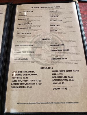 Menu photo 3 Lil Mamma's Restaurant Edgewood, NM