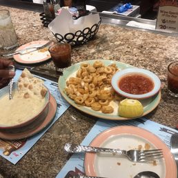 Oyster shooters! a must try, clam chowder, calamari Oyster shooters! a must try, clam chowder, calamari