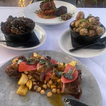 The Hidden House - Brussels sprouts, baby potatoes, filet and lamb - New American Near Me - Chandler, Arizona The Hidden House - Brussels sprouts, baby potatoes, filet and lamb - New American Near Me - Chandler, Arizona