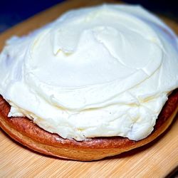 DORO Marketplace - Cinnamon bun - huge with cream cheese frosting, almost too rich!