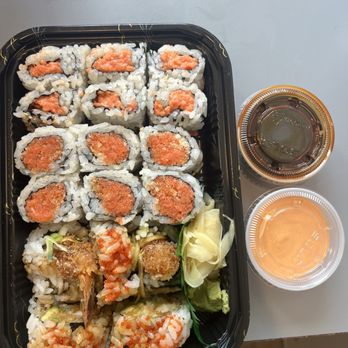 Ochatto - Crunchy Spicy Tuna Roll (Raw), Shrimp Tempura Roll (Cooked), Spicy Tuna Roll (Raw), Eel Sauce, Spicy Mayo - Japanese Near Me - Philadelphia, Pennsylvania