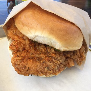 Lou's Luncheonette - Fried Chicken Sandwich. Plenty for one. Good to share if you're not starving. - Barbeque Near Me - Sonoma, California