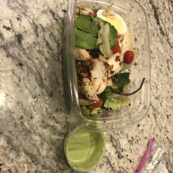Panera Bread - I asked for dressing on the side. This is what they gave me. Almost nothing. Ridiculous - Sandwiches Near Me - Riverside, California
