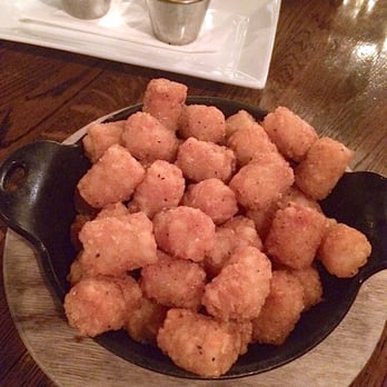 South Kitchen + Bar - Iron Skillet Duck Fat Tater Tots (A MUST TRY)
with blackberry mustard and sweet red pepper dips - Cocktail Bars Near Me - Athens, Georgia South Kitchen + Bar - Iron Skillet Duck Fat Tater Tots (A MUST TRY)
with blackberry mustard and sweet red pepper dips - Cocktail Bars Near Me - Athens, Georgia