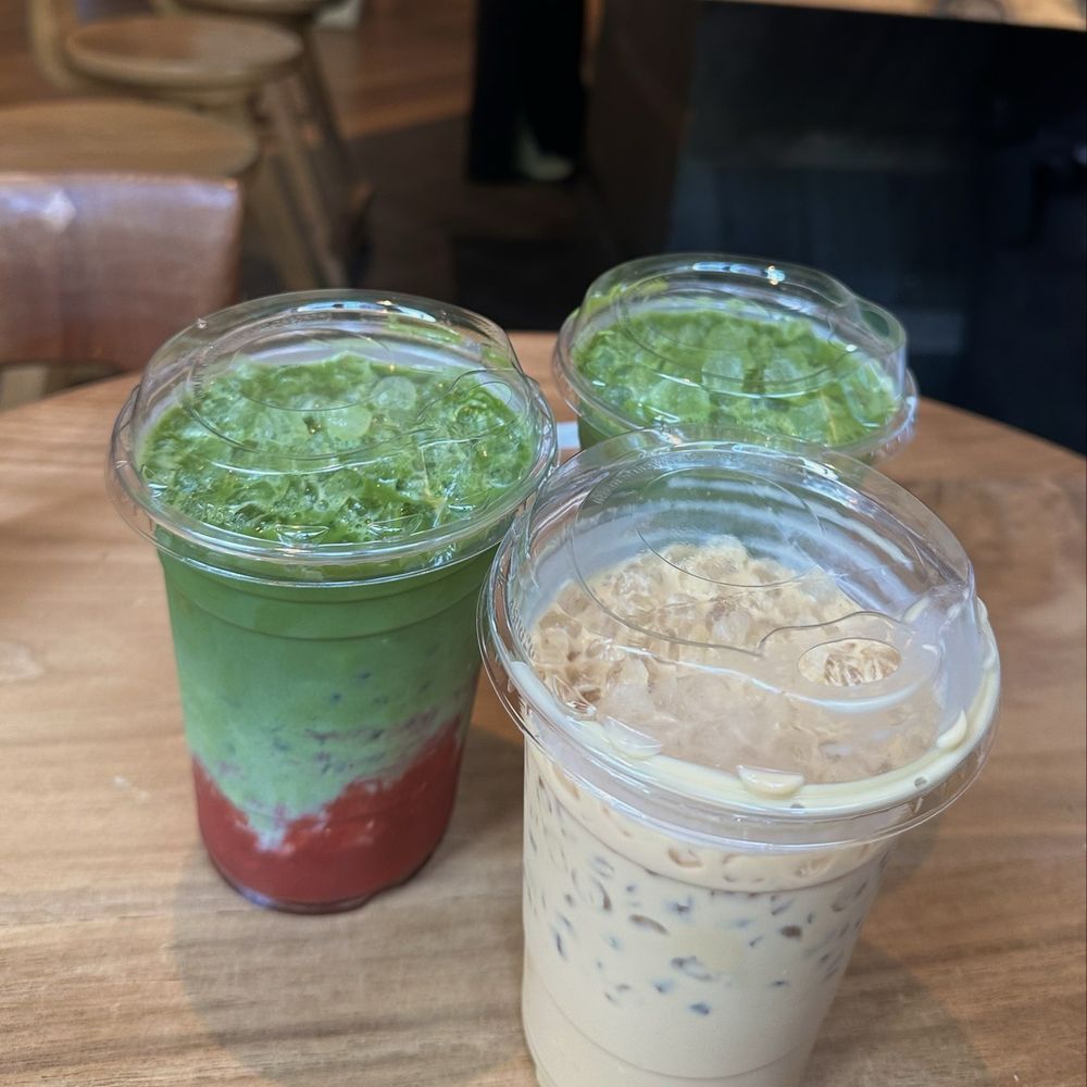 Strawberry matcha and chai Strawberry matcha and chai