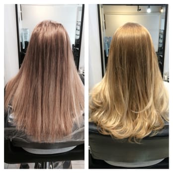 Cutting Crew - Before & after this picture doesn't even do it justice looks 100x better in person.Kim is amazing - Hair Salons Near Me - Brooklyn, New York Cutting Crew - Before & after this picture doesn't even do it justice looks 100x better in person.Kim is amazing - Hair Salons Near Me - Brooklyn, New York