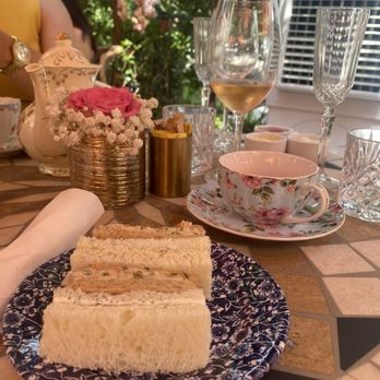 Little Hen - Houston - Sandwich options from the "afternoon tea" tower! - Waffles Near Me - Houston, Texas