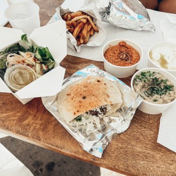 Baba On Central - Lamb gyro, salad, and sampler dips - Greek Near Me - St. Petersburg, Florida Baba On Central - Lamb gyro, salad, and sampler dips - Greek Near Me - St. Petersburg, Florida