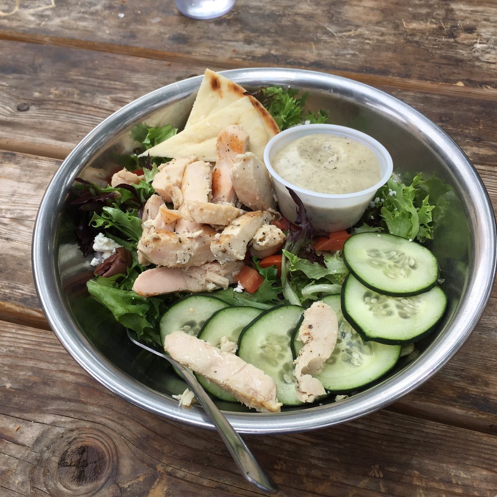 Gannett Grill - Mixed greens with chicken - salad - Pizza Near Me - Lander, Wyoming