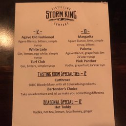 Current drink menu. Changes seasonally.
