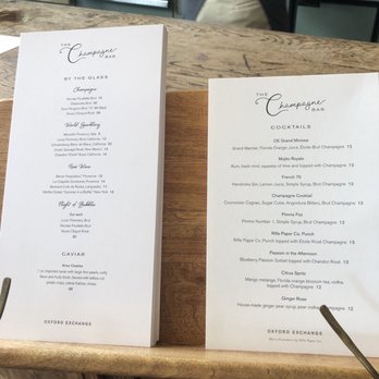 The Champagne Bar - Menu - Wine Bars Near Me - Tampa, Florida