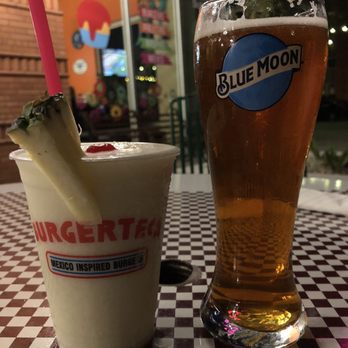 Burgerteca - Pina colada & beer - Burgers Near Me - San Antonio, Texas