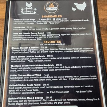 The Local Hen - Menu - Chicken Shop Near Me - Oviedo, Florida The Local Hen - Menu - Chicken Shop Near Me - Oviedo, Florida
