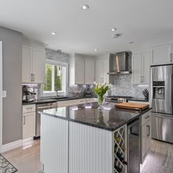 WHG Cabinets - "Your cabinets were fantastic.  Excellent quality! Here is a picture of the finished product with your cabinets." -Andrew Good