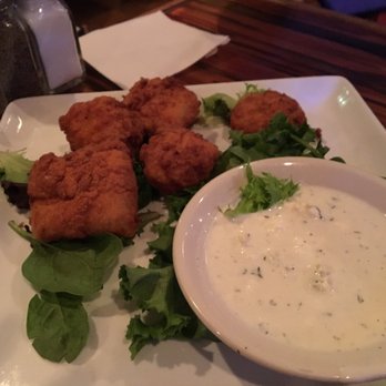 Blue Moon Beach Grill - Buffalo Tuna Bites appetizer with the most amazing bleu cheese dip - Seafood Near Me - Nags Head, North Carolina Blue Moon Beach Grill - Buffalo Tuna Bites appetizer with the most amazing bleu cheese dip - Seafood Near Me - Nags Head, North Carolina
