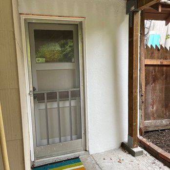 Marcelino Plastering - After: Perfect Stucco,  deck detached from house with new support beam - Stucco Services Near Me