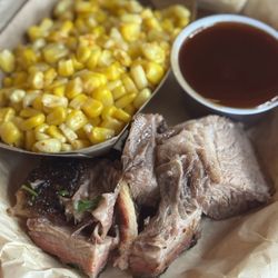 Lazy Bear Lounge - brisket & chipotle corn