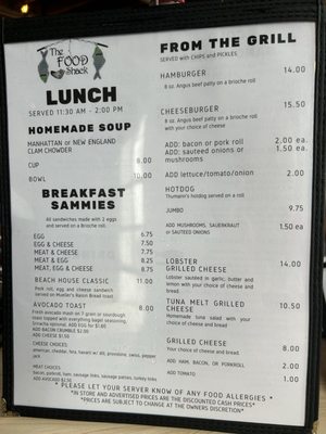 Menu photo 1 The Food Shack Point Pleasant Beach, NJ