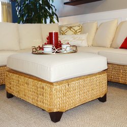 Oceanside Living and Decor - Our Seagrass 5-Piece Sectional and attaching ottoman, sold separately. Black Friday/Cyber Monday, 15% off Sale Price and Free Shipping