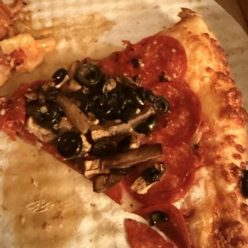 Grand Central Pizza - Pepperoni, olives, and mushrooms! - Pizza Near Me - Waldport, Oregon