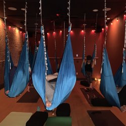 Firefly Hot Yoga Bar - Candlelight aerial yoga class