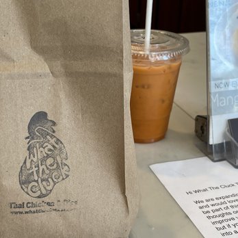 What The Cluck - Haight - Thai Iced Tea and takeaway order ready to go - Thai Near Me - San Francisco, California What The Cluck - Haight - Thai Iced Tea and takeaway order ready to go - Thai Near Me - San Francisco, California