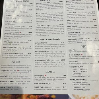 Afghan Kitchen - Menu - Middle Eastern Near Me - Salt Lake City, Utah
