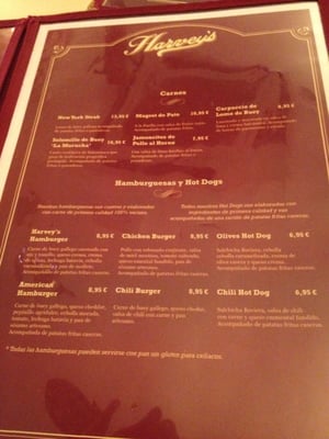 Menu photo 4 Harvey's Madrid, M