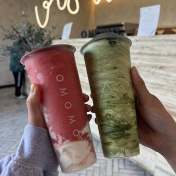 OMOMO Tea Shoppe - Crimson Sunset (Seasonal) & Omomo Matcha - Bubble Tea Near Me - San Diego, California OMOMO Tea Shoppe - Crimson Sunset (Seasonal) & Omomo Matcha - Bubble Tea Near Me - San Diego, California