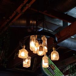 Bottle chandelier