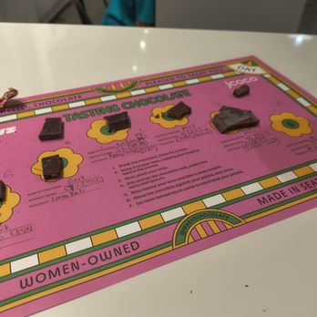 Maeve Chocolate - Chocolate tasting mat - Chocolatiers & Shops Near Me - Tukwila, Washington Maeve Chocolate - Chocolate tasting mat - Chocolatiers & Shops Near Me - Tukwila, Washington