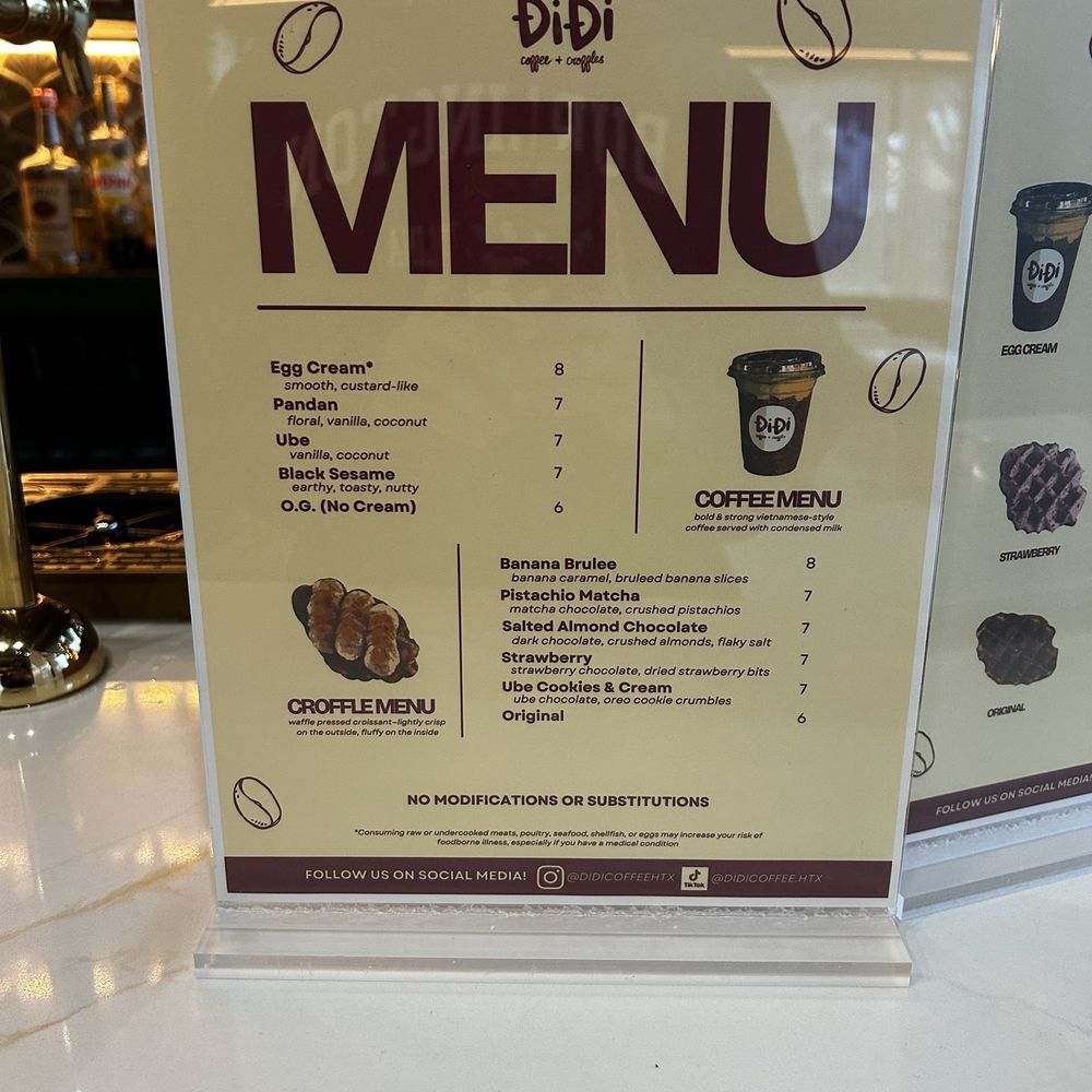 Di Di Coffee - Menu - Cafes Near Me - Houston, Texas Di Di Coffee - Menu - Cafes Near Me - Houston, Texas
