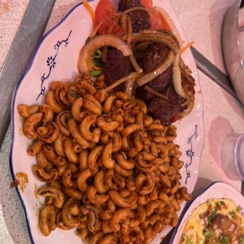 Tan Tan - Diced beef with macaroni ($17.95) - would skip this next time. - Chinese Near Me - Houston, Texas Tan Tan - Diced beef with macaroni ($17.95) - would skip this next time. - Chinese Near Me - Houston, Texas