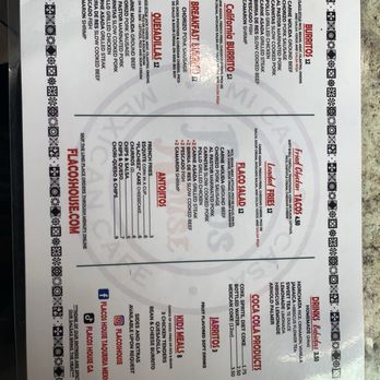 Flacos House - Savannah - Menu - Mexican Near Me - Savannah, Georgia