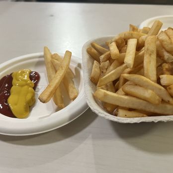 The Apple Pan - Fries and my mustard ketchup combo - Burgers Near Me - Los Angeles, California The Apple Pan - Fries and my mustard ketchup combo - Burgers Near Me - Los Angeles, California