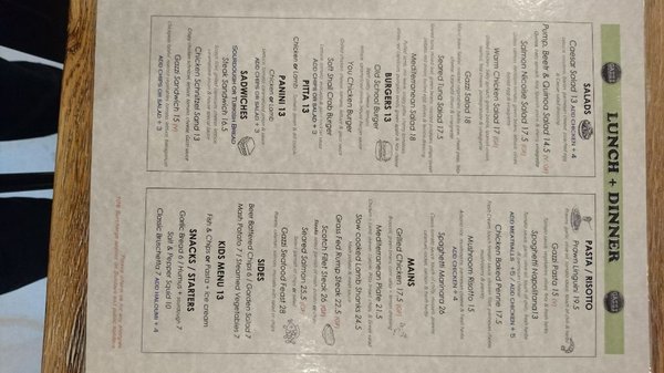 Menu photo 2 Gazzi Sydney, NSW Menu photo 2 Gazzi Sydney, NSW