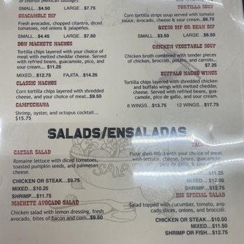 Don Machete Mexican Restaurant - Menu - Mexican Near Me - Hardeeville, South Carolina