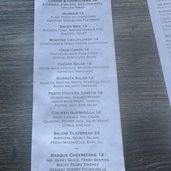 Vinya - Lunch menu - Wine Bars Near Me - San Diego, California