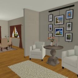 Tina Marie Interiors - Conversation Area/3-D Rendering