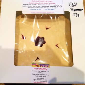 Black Kettle Pies - Take and bake frozen pie - Marionberry is one of four fruit options. - Desserts Near Me - Caldwell, Idaho Black Kettle Pies - Take and bake frozen pie - Marionberry is one of four fruit options. - Desserts Near Me - Caldwell, Idaho