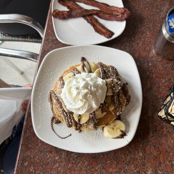 Peaches Brunch House - Fat Elvis CHUNKY MONKEY PANCAKES - Breakfast & Brunch Near Me - Romeo, Michigan
