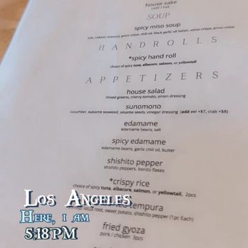 Sushi Bar Tetsuya - Menu - Sushi Bars Near Me - Los Angeles, California