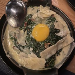 Creamed Spinach Carbonara Creamed Spinach Carbonara