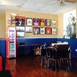 BZ's Bistro - Local high school jerseys in the wall