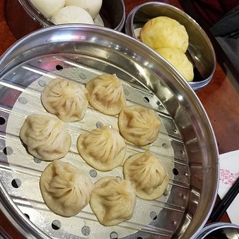 Pork xlb, malai buns, and sweet custard buns