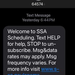 Social Security - Text messaging