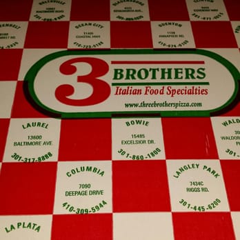 Three Brothers - Pizza Box...probably taste better than the pizza! - Pizza Near Me - Waldorf, Maryland Three Brothers - Pizza Box...probably taste better than the pizza! - Pizza Near Me - Waldorf, Maryland